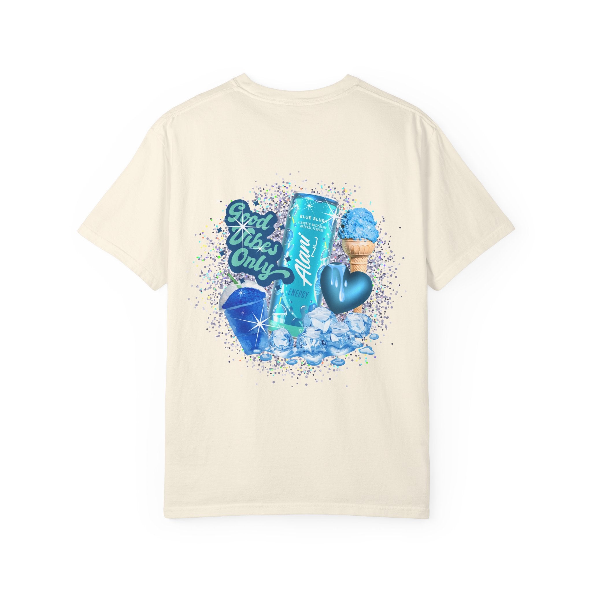 Good Vibes Only Graphic Tee — 'Alani Nu' Blue Drink Design