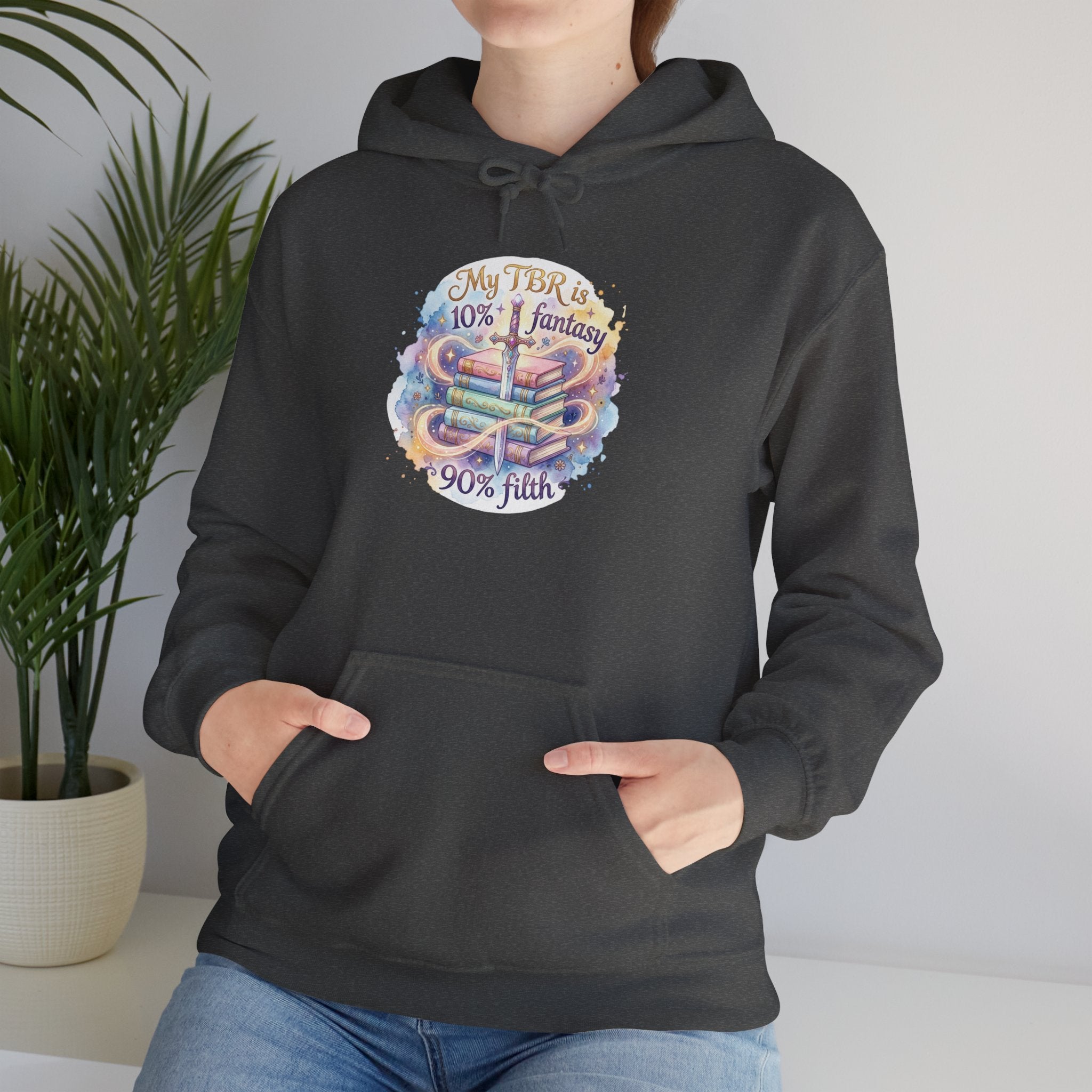 Hoodie — "My Tho is 40% Fantasy, 90% Fish" Colorful Nautical Graphic Hoodie