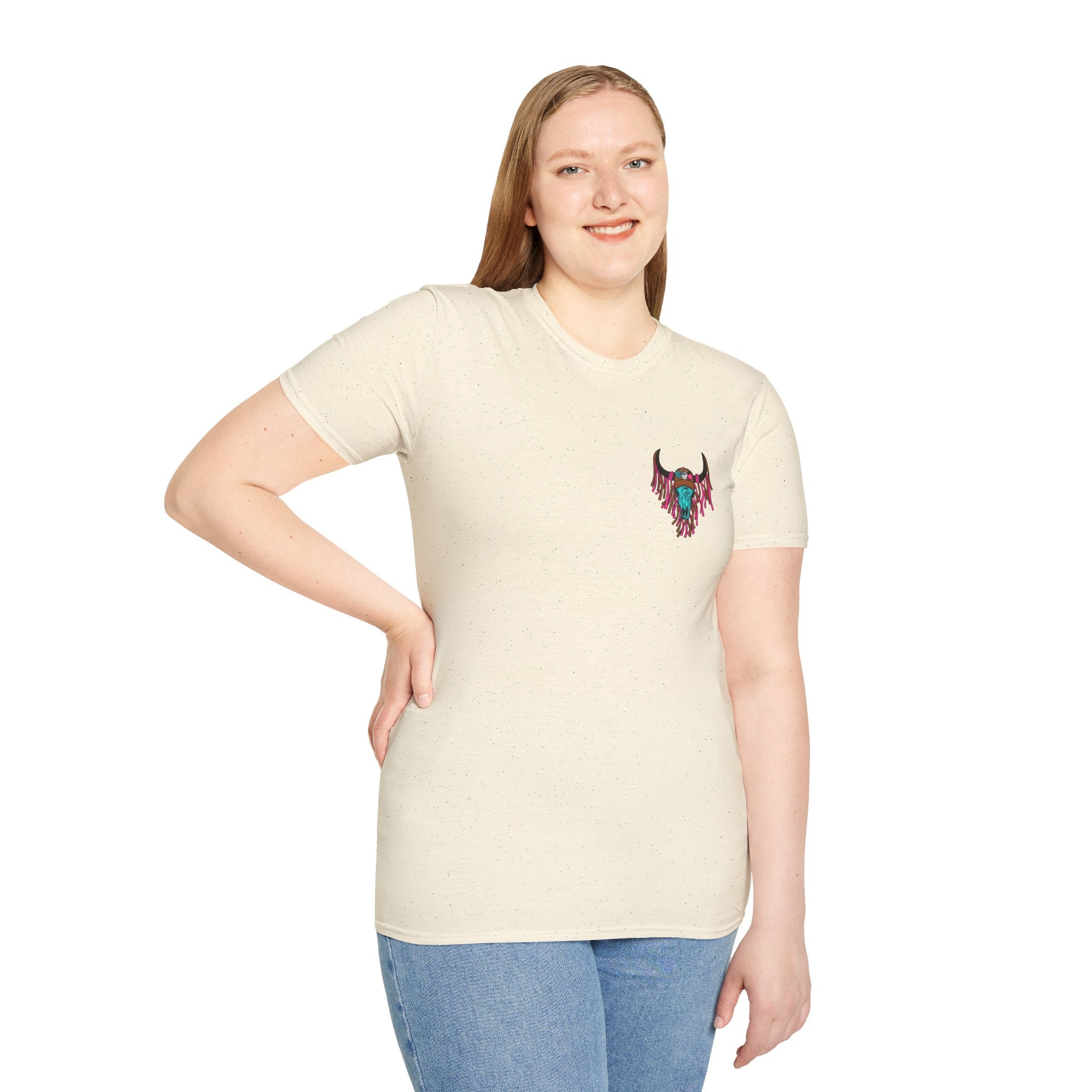 Double-sided Mama Mamas Cow Skull Graphic T-Shirt — Western Cowhide Retro Farmhouse Tee