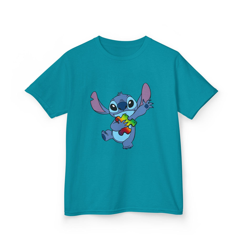 Kids Tee — Cute Stitch Holding Heart Graphic