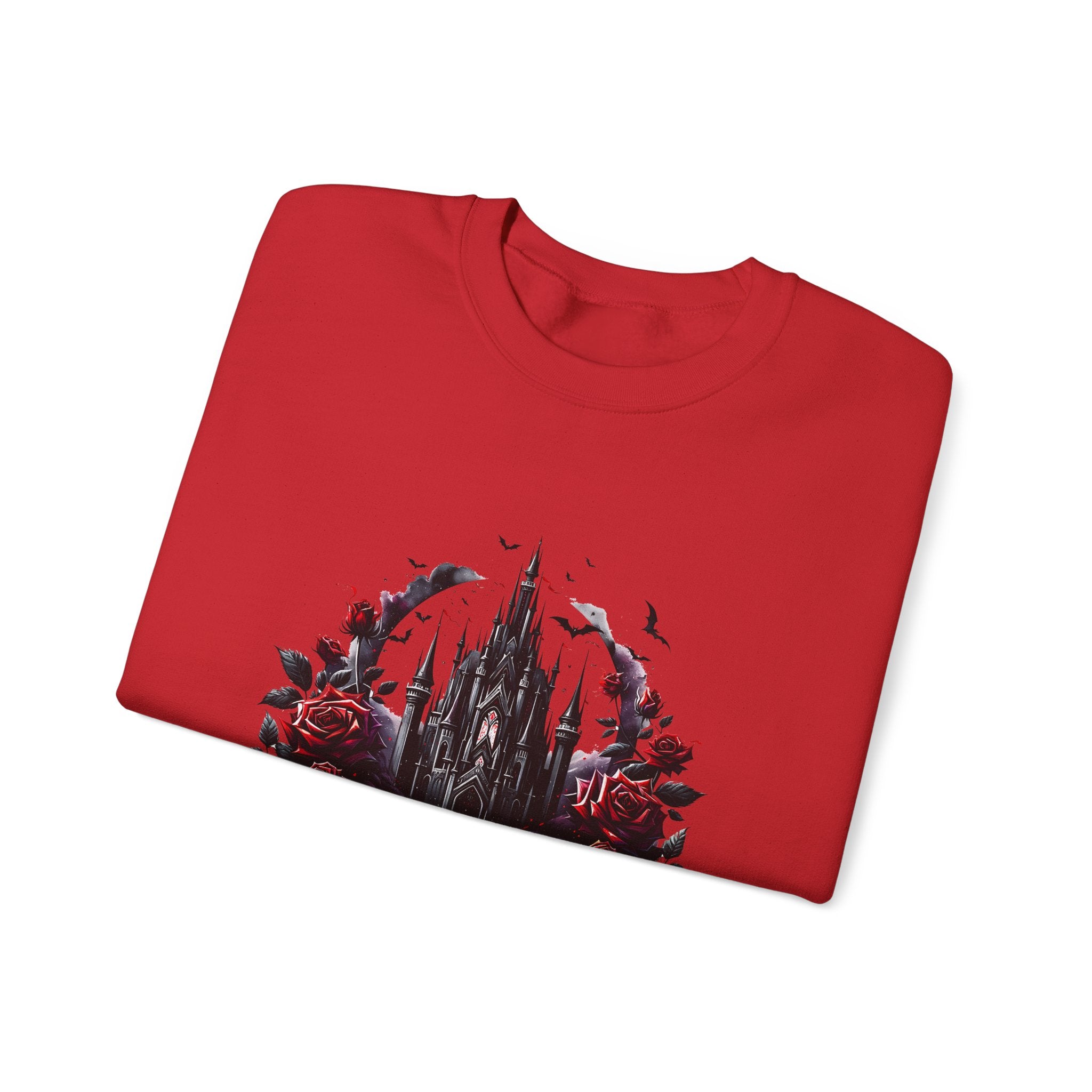 Sweatshirt — 'Book Boyfriends' Gothic Castle & Roses Cozy Crewneck for Book Lovers