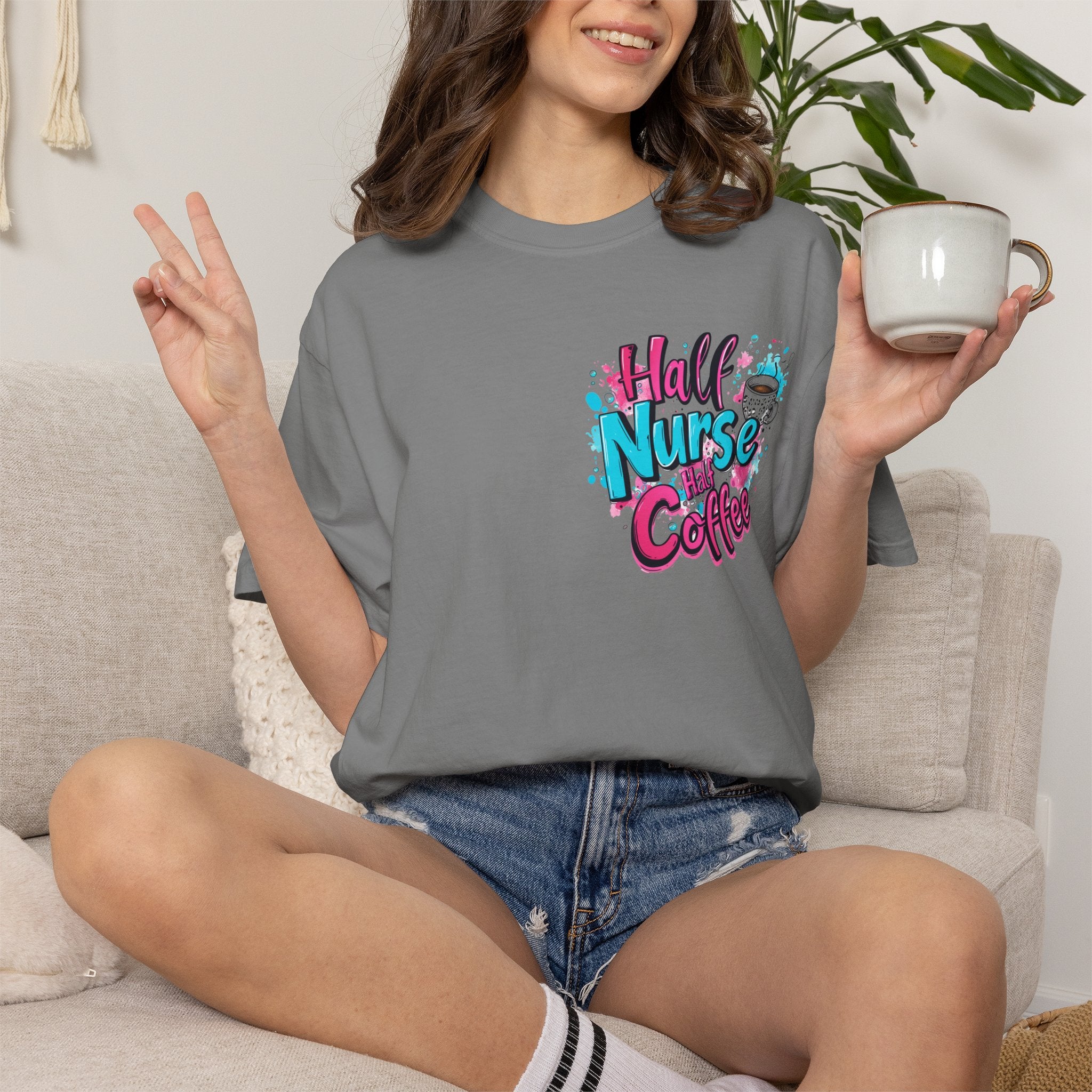 Half Nurse Half Coffee T-Shirt