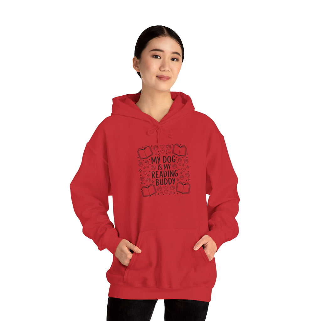 My Dog Is My Reading Buddy Hoodie — Cozy Pet Lover Sweatshirt