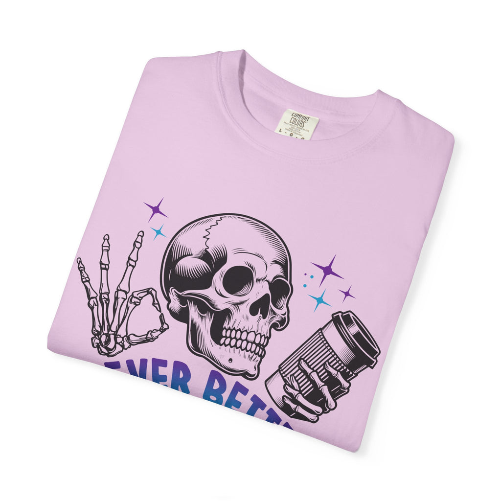 Never Better Skull T-Shirt — Vintage Skull Holding Can Graphic Tee