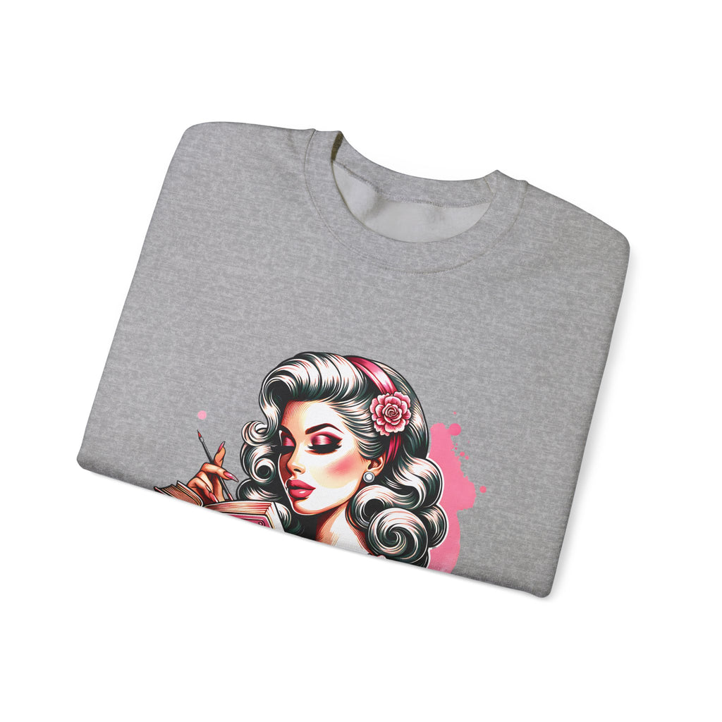 Reader Girl Sweatshirt — "Just One More Chapter" Cozy Graphic Crewneck