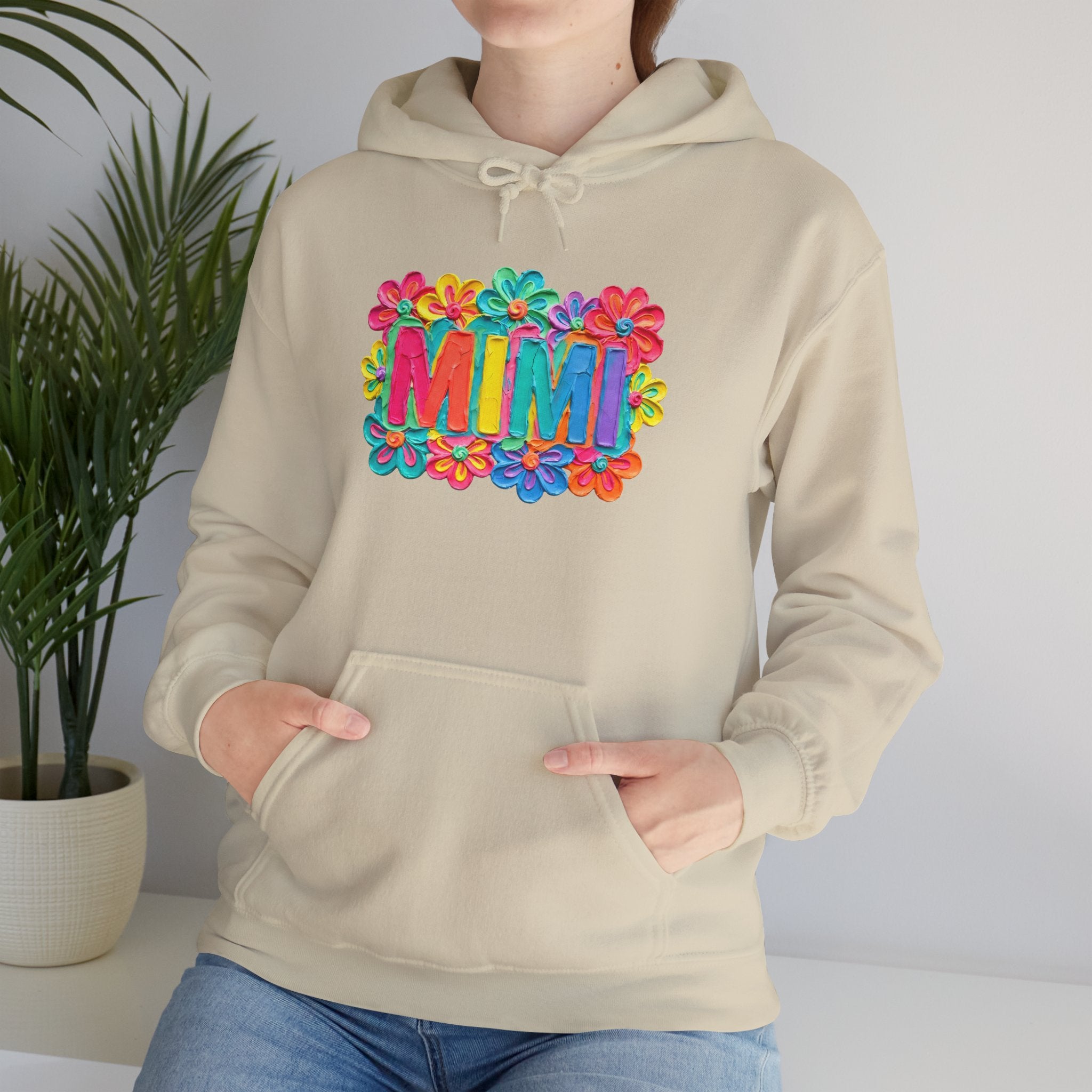 Mimi Floral Hoodie — Colorful Retro Flower Graphic Sweatshirt