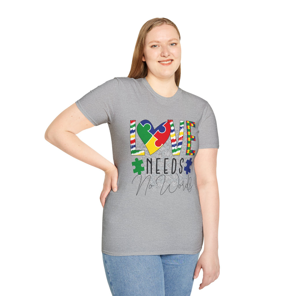 Autism Awareness Love Needs No Words T-Shirt
