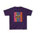 Kids Autism Awareness T-Shirt — Colorful Puzzle Ribbon Design