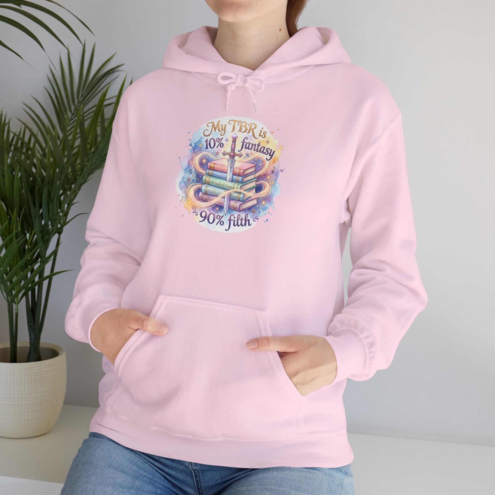 Hoodie — "My Tho is 40% Fantasy, 90% Fish" Colorful Nautical Graphic Hoodie