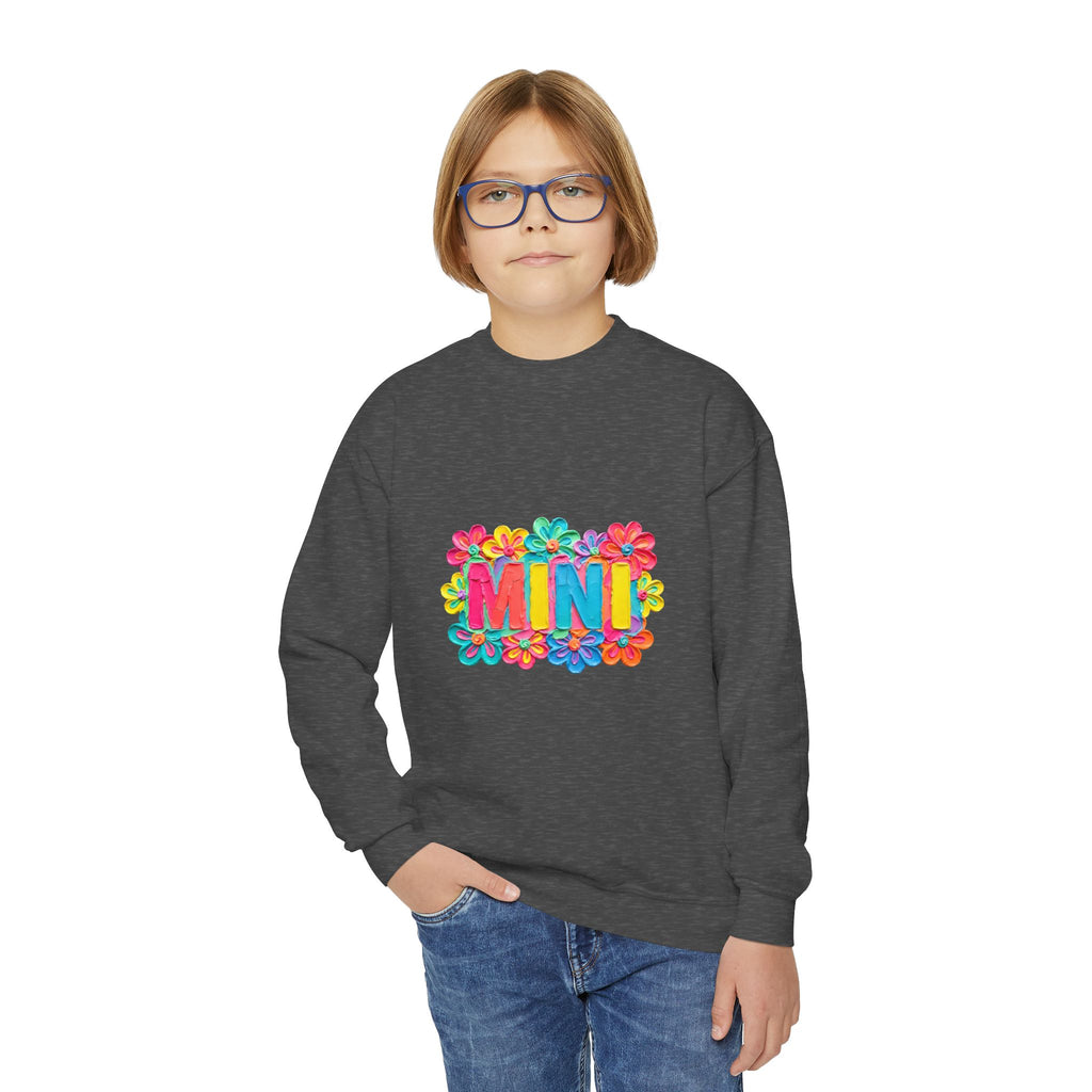 MINI Floral Youth Crewneck Sweatshirt — Colorful Hawaiian Flower Design