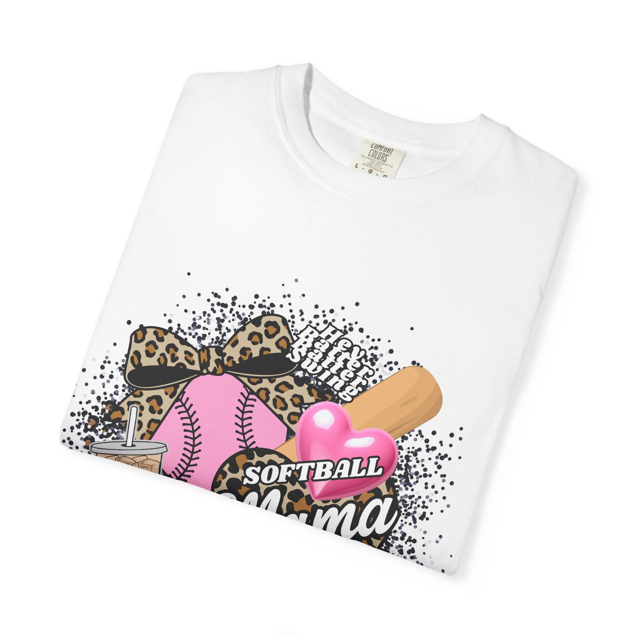 Softball Mama T-Shirt — Pink Bat & Ball Graphic for Proud Softball Moms