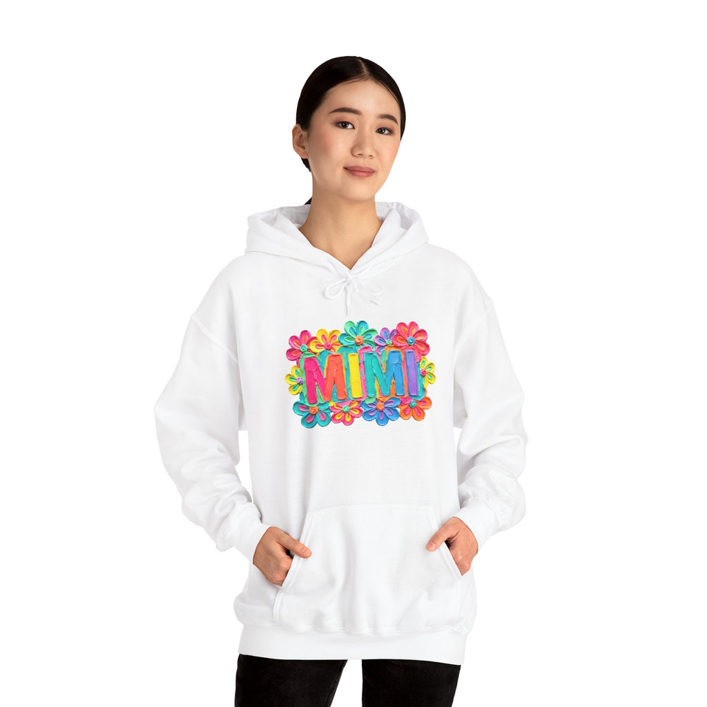 Mimi Floral Hoodie — Colorful Retro Flower Graphic Sweatshirt