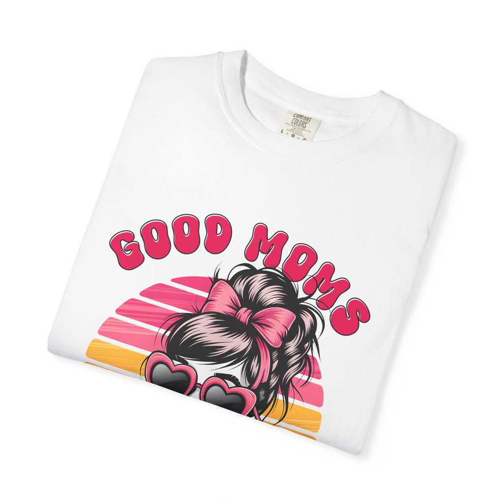 Graphic T-Shirt — "Good Moms Say Bad Words" Retro Skull Mom Tee