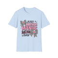 Manic Mom Day T-Shirt — "Just Another Manic Mom Day" Pink Ribbon Graphic Tee