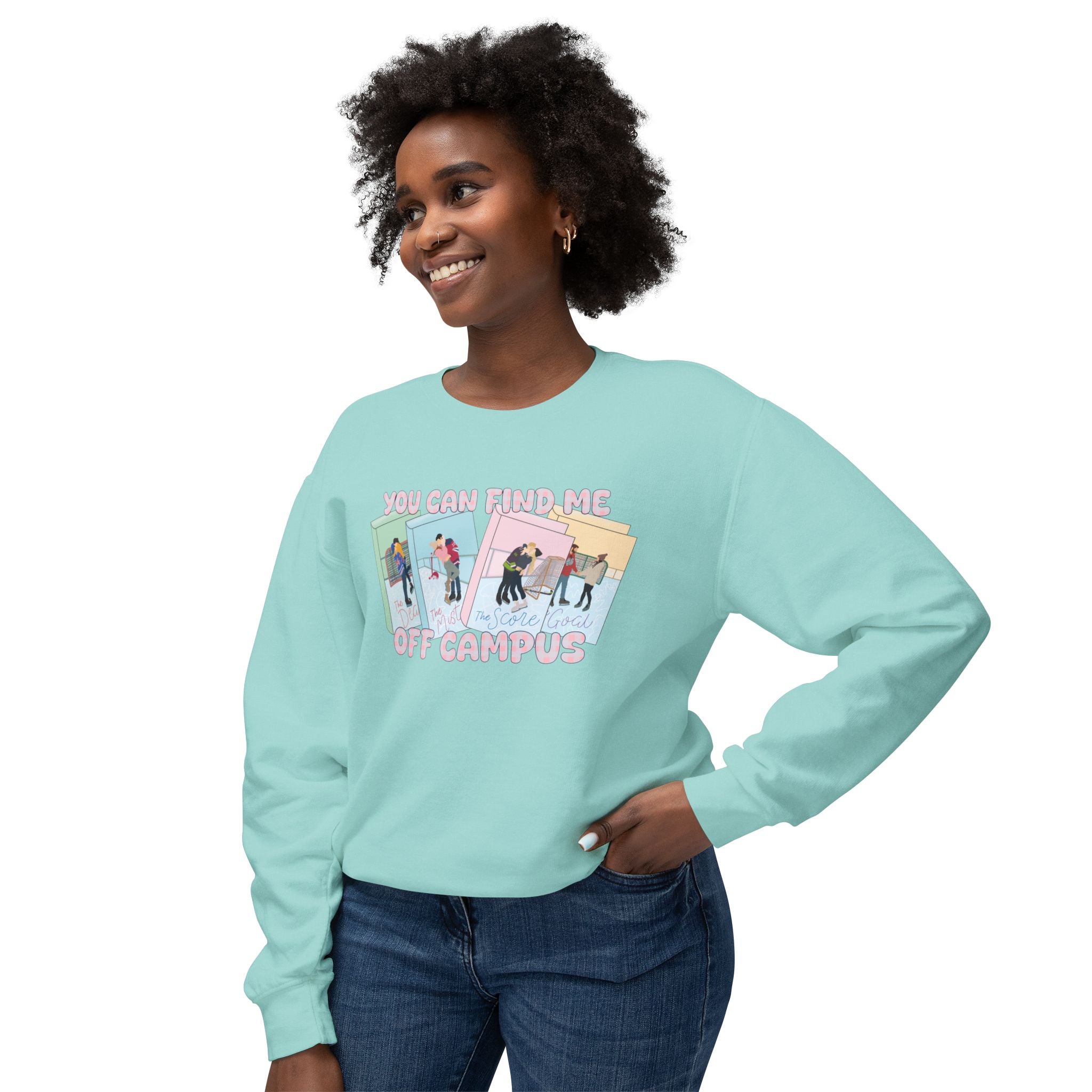 Crewneck Sweatshirt — "You Can Kiss Me Off Campus" Retro Polaroid Design