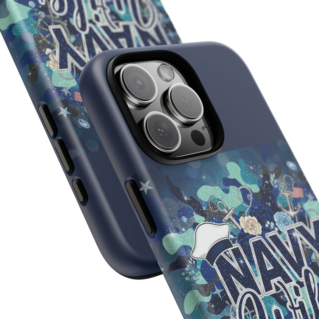 Navy Wife Tough Phone Case — Camouflage Military Tribute Protective Cover
