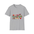 Teacher Appreciation T‑Shirt — Colorful School Icons & Hearts Design