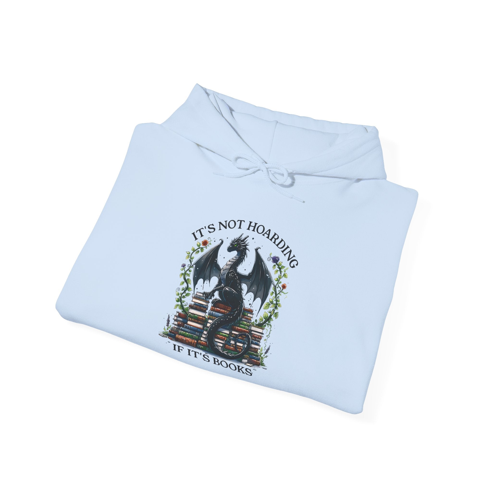 Hoodie — "It's Not Roaring if It's Books" Dragon Booklover Graphic Hoodie