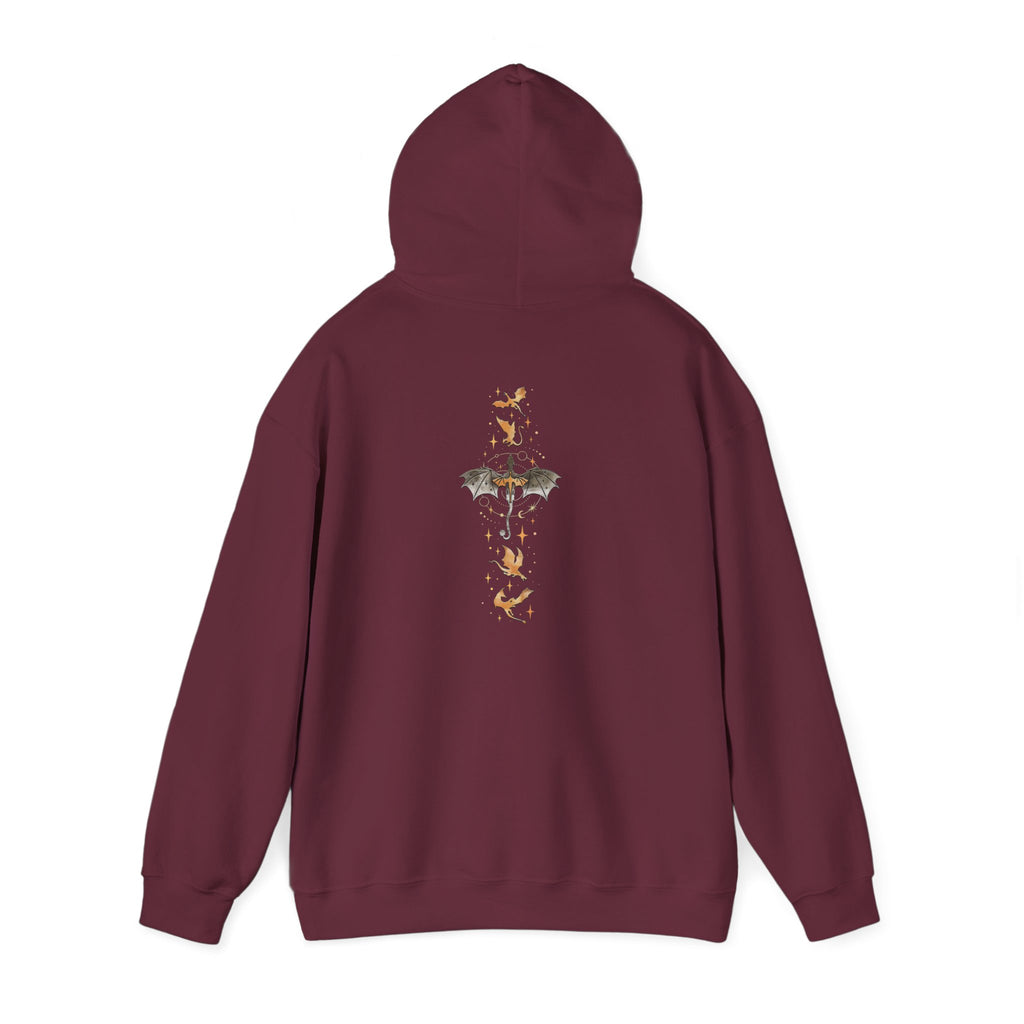 Bookish Bat Hoodie — Vintage Flying Books Graphic Pullover