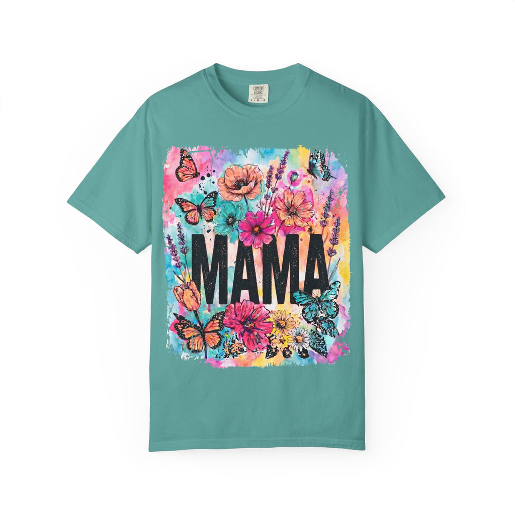Mama Floral Tee — Colorful Butterflies & Flowers Mother's Day T-Shirt