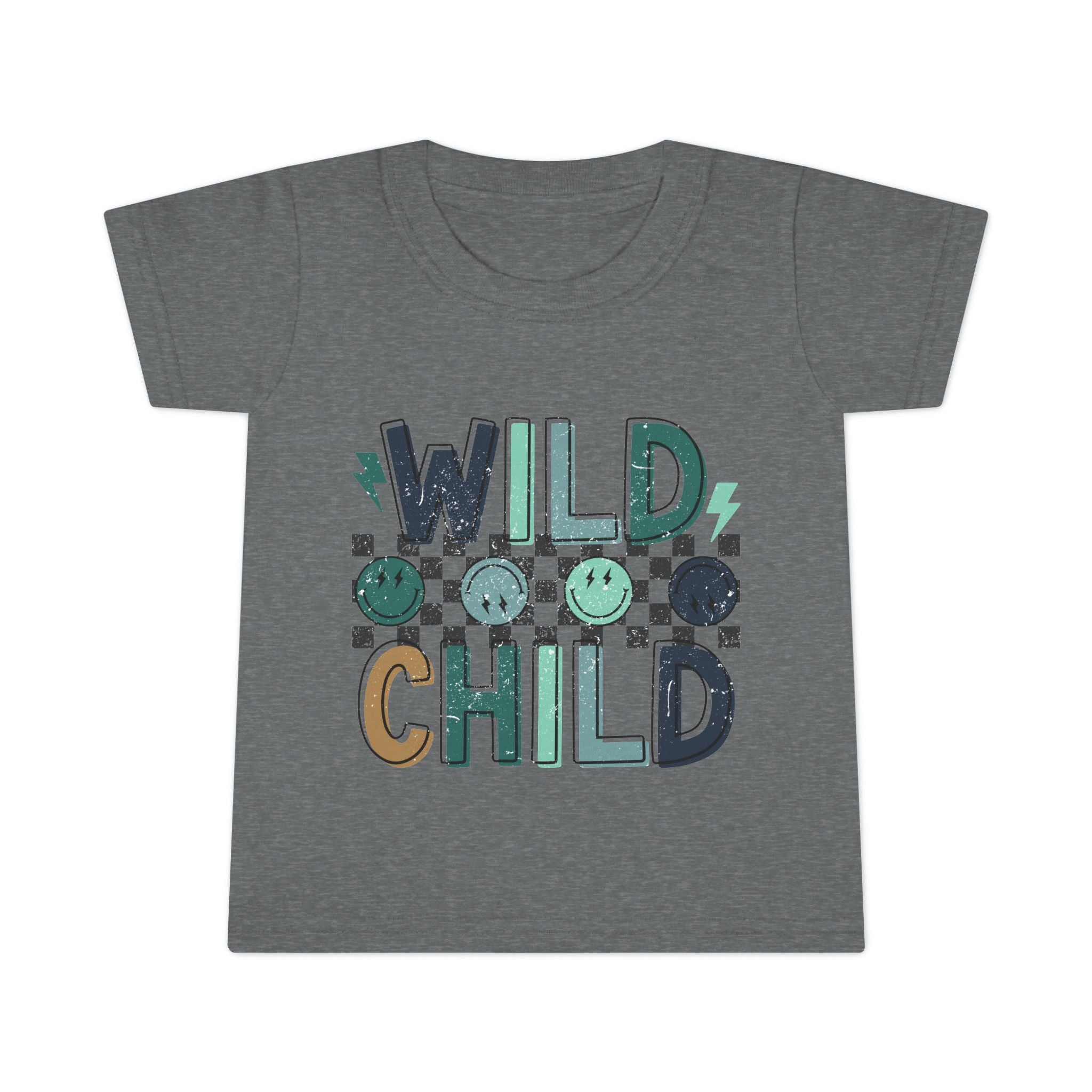 Wild Child Toddler T-Shirt – Playful Smiley Graphic Tee for Kids
