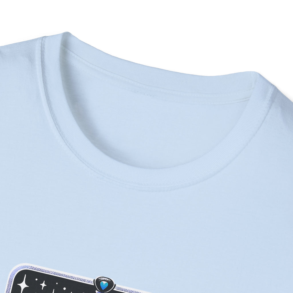 Fantasy Book Club T-Shirt — Stacked Books & Sword Night Sky Design