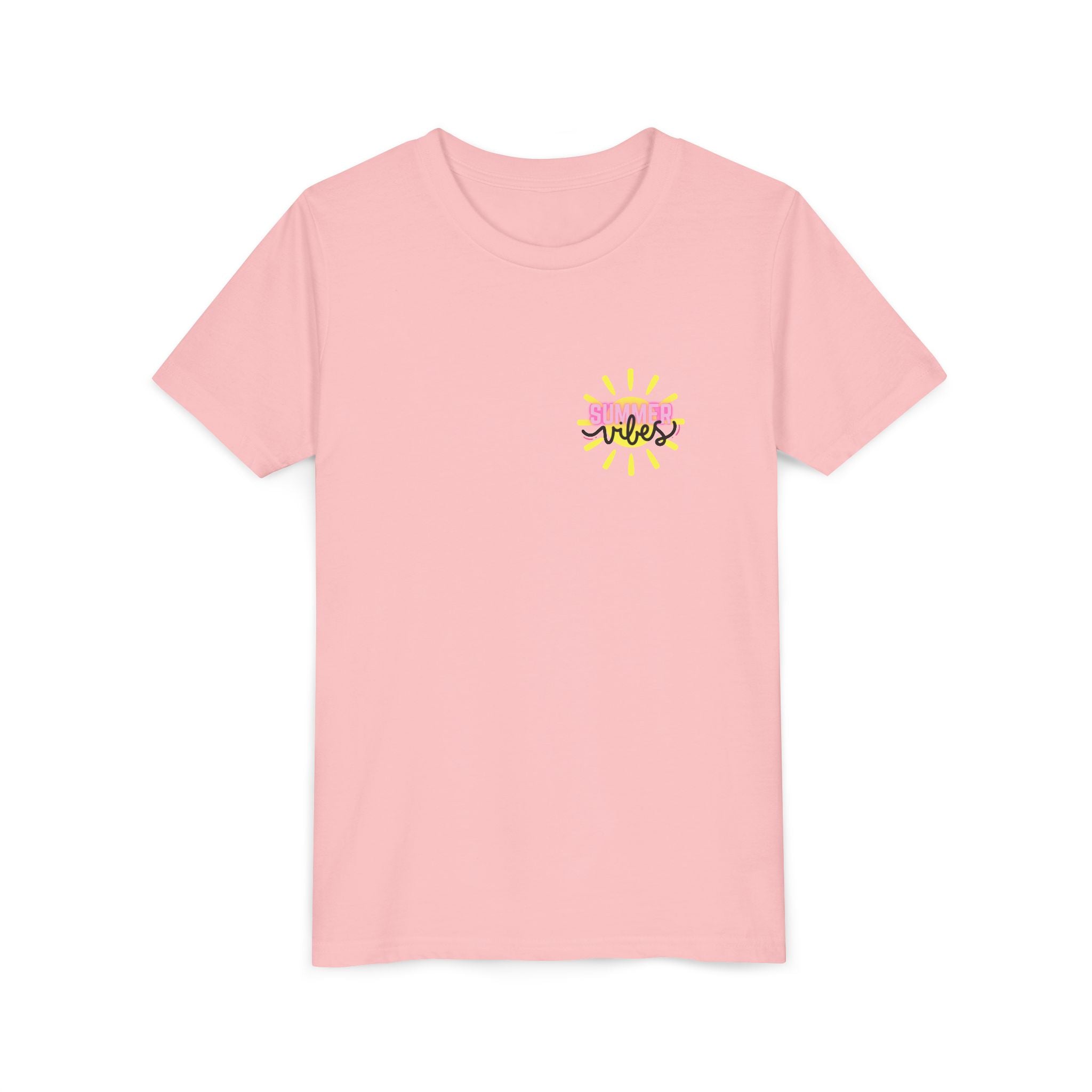 Youth Tee — "SUMMER Vibes" Pink Floaty Checkerboard Kids T-Shirt