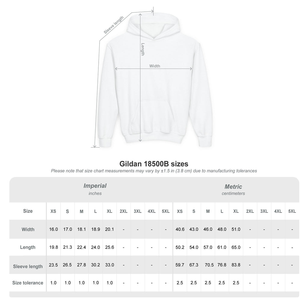 Youth Hoodie — "Chill Bro" Skeleton Hand Graphic