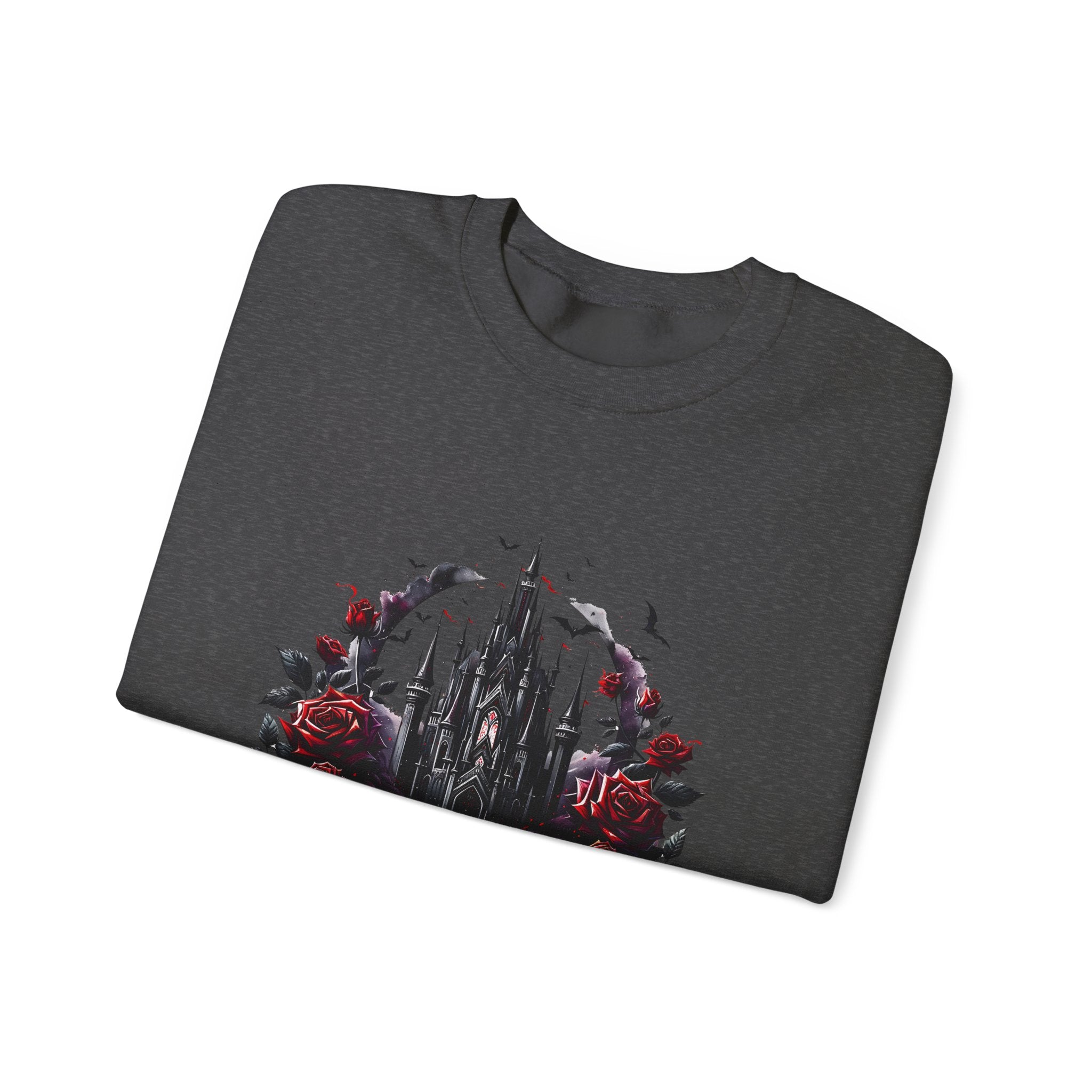 Sweatshirt — 'Book Boyfriends' Gothic Castle & Roses Cozy Crewneck for Book Lovers
