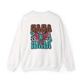 Double-sided Mama Cow Skull Graphic Sweatshirt — 'Ghana Mama' Retro Western Cow Print Pullover