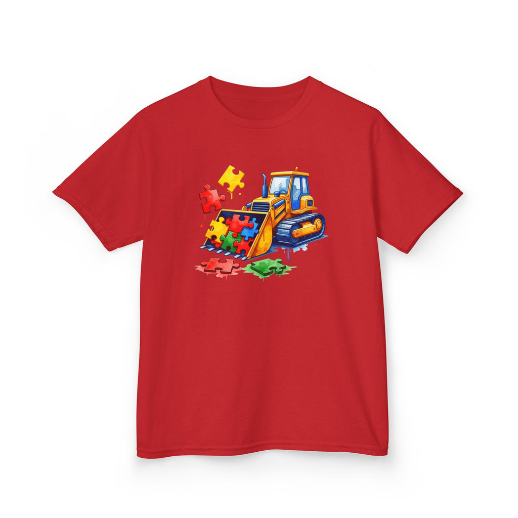 Kids Bulldozer Puzzle Tee — Construction Truck Shirt for Toddlers
