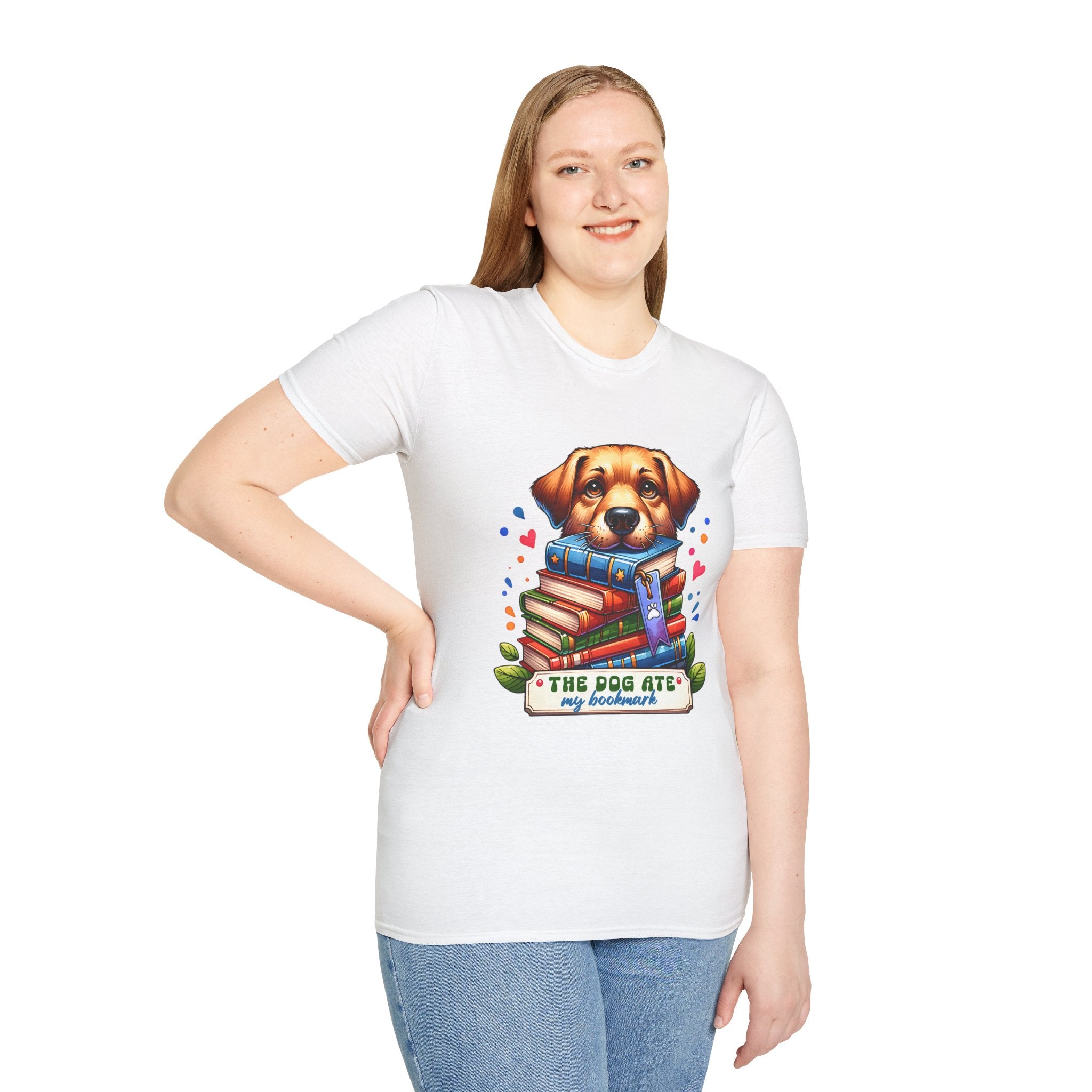 Dog Ate My Homework T-Shirt — Cute Puppy Book Lover Tee