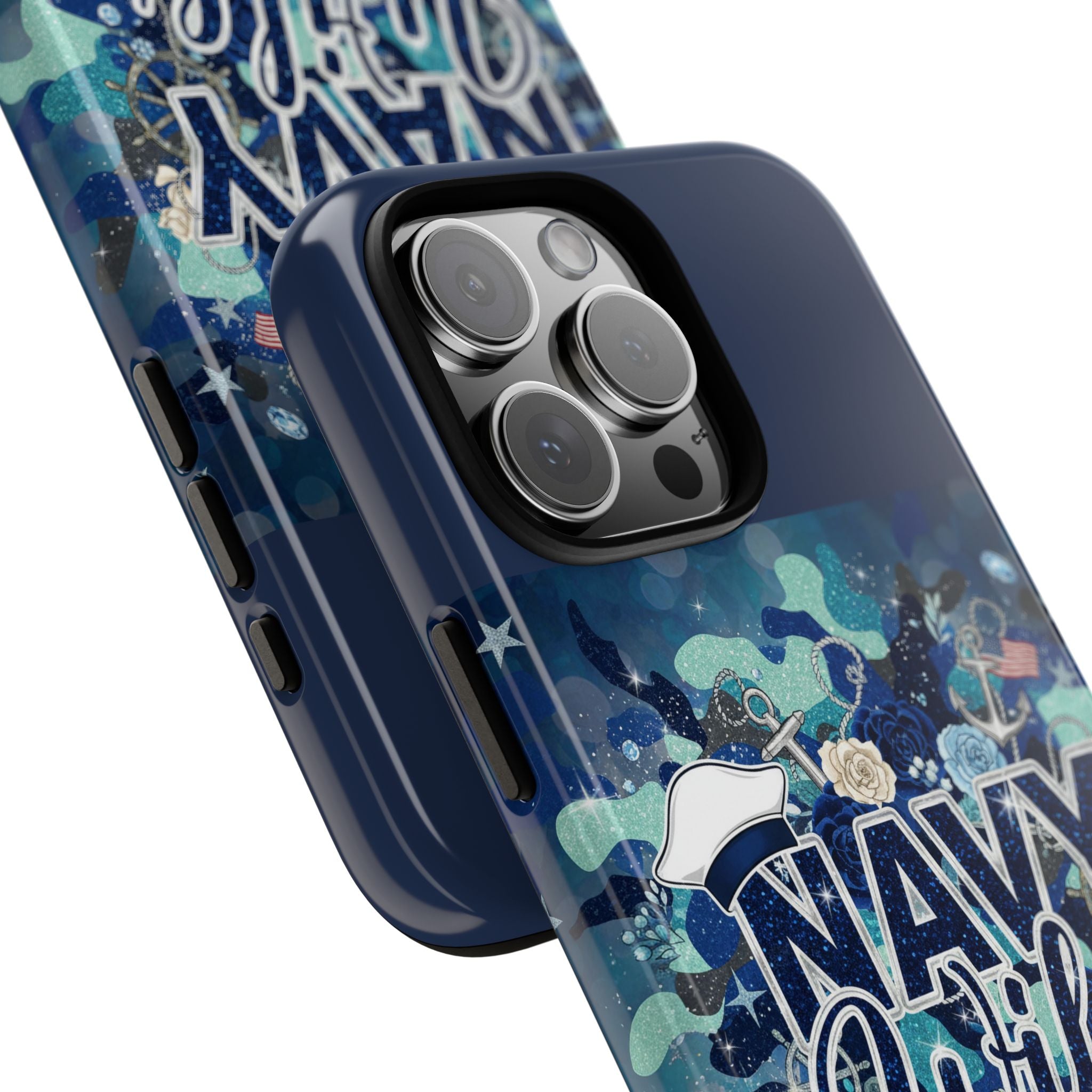 Navy Wife Tough Phone Case — Camouflage Military Tribute Protective Cover