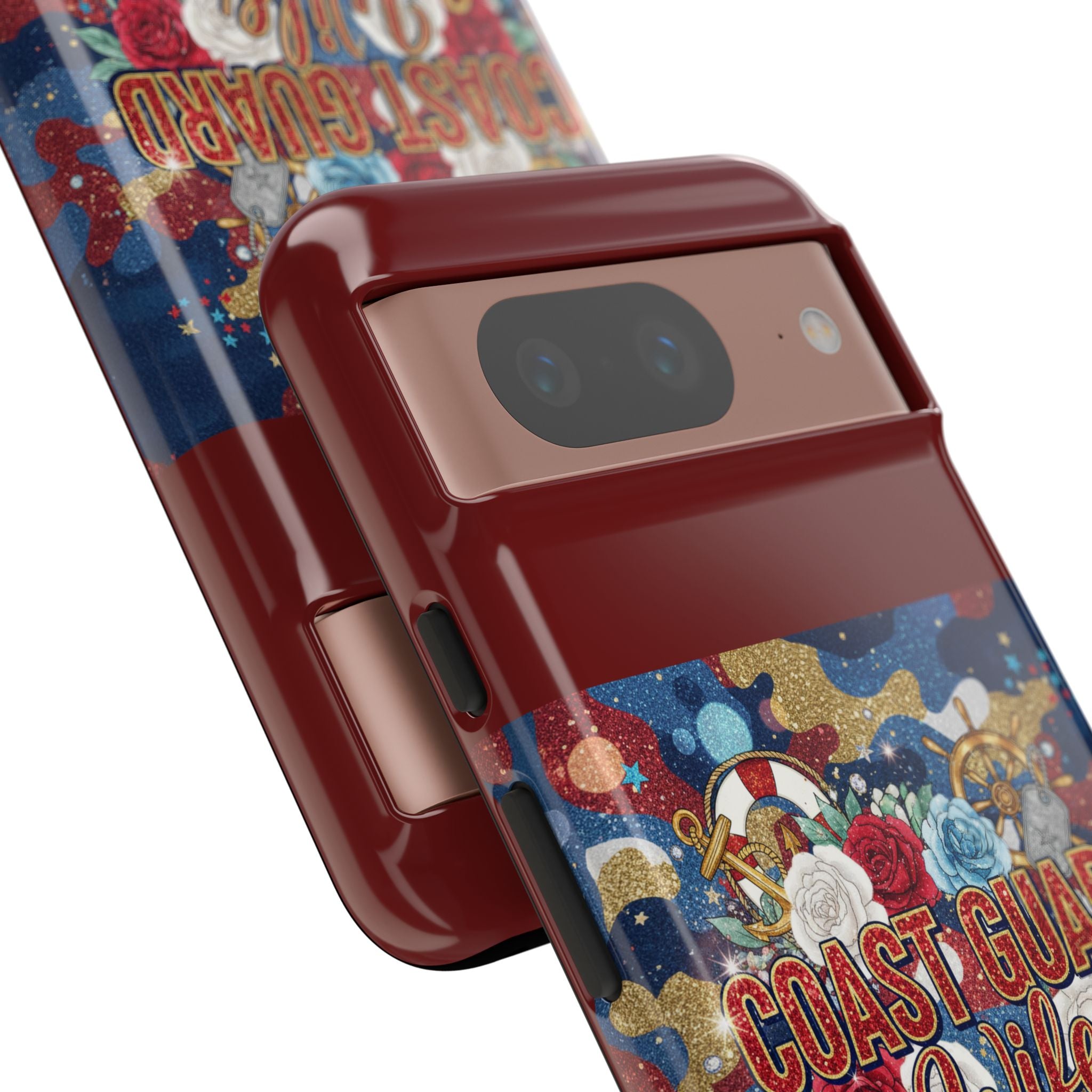 Coast Guard Wife Tough Phone Case — Patriotic Anchor & Lifebuoy Design