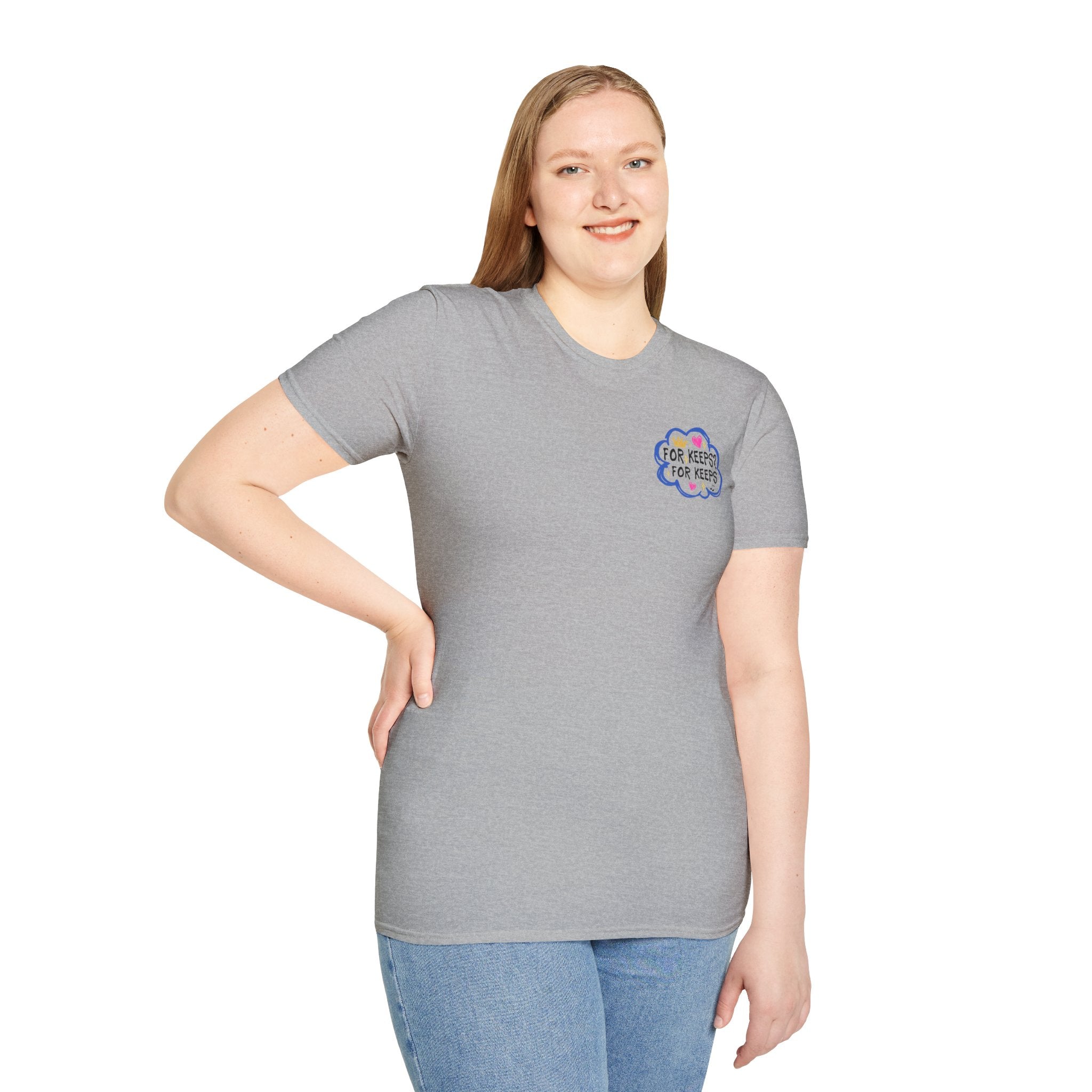 Crew Tee — 'For Keeps' Doodle Art Signature T-Shirt