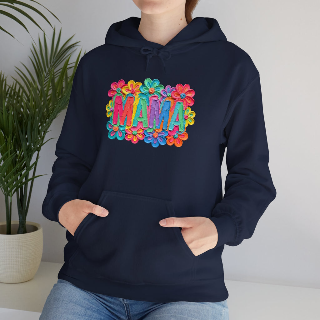 Hoodie "Mama" Colorful Floral Design – Mother's Day Cozy Pullover
