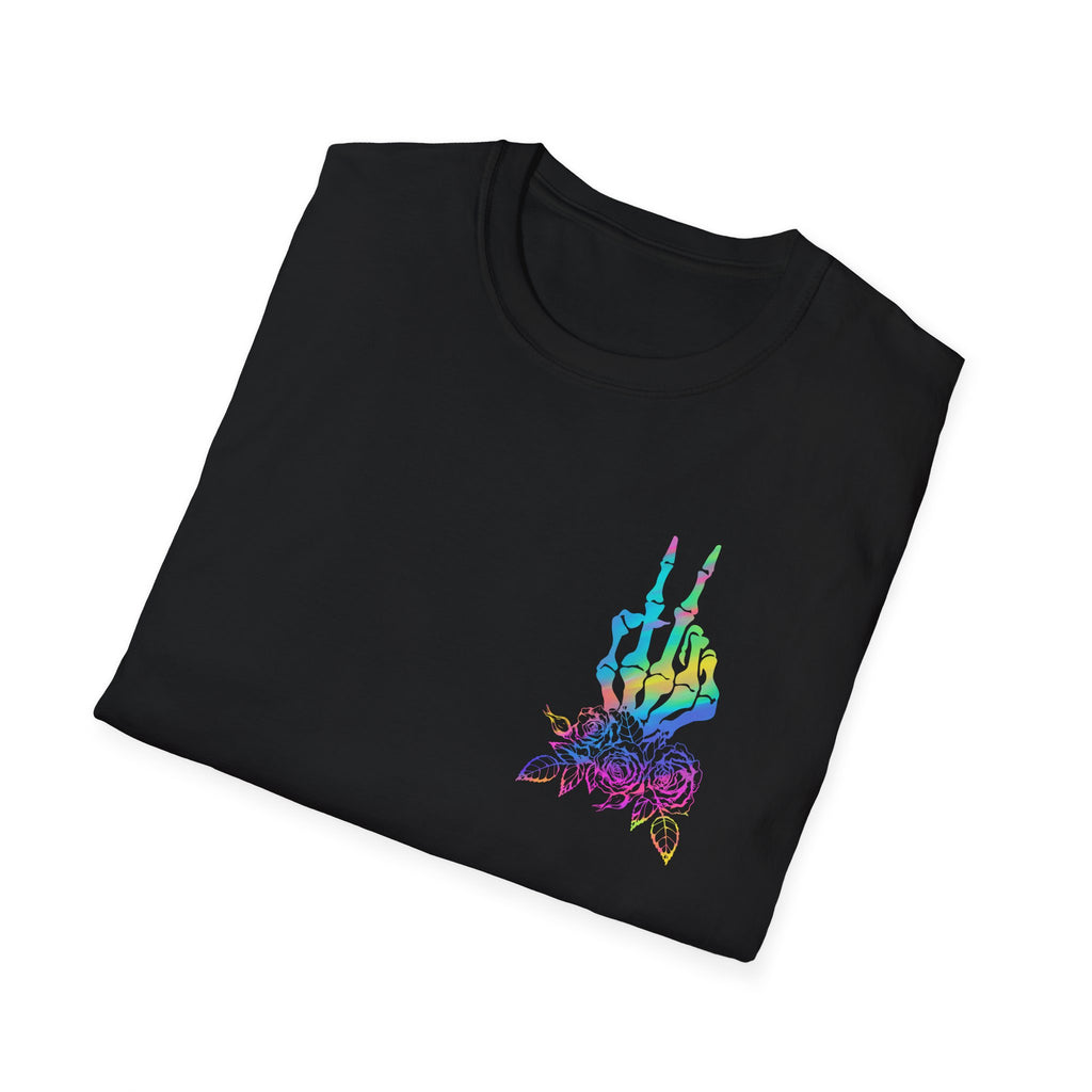 Double-sided Difficult and Talks Back T-Shirt — Colorful Skull Sailor Graphic Tee