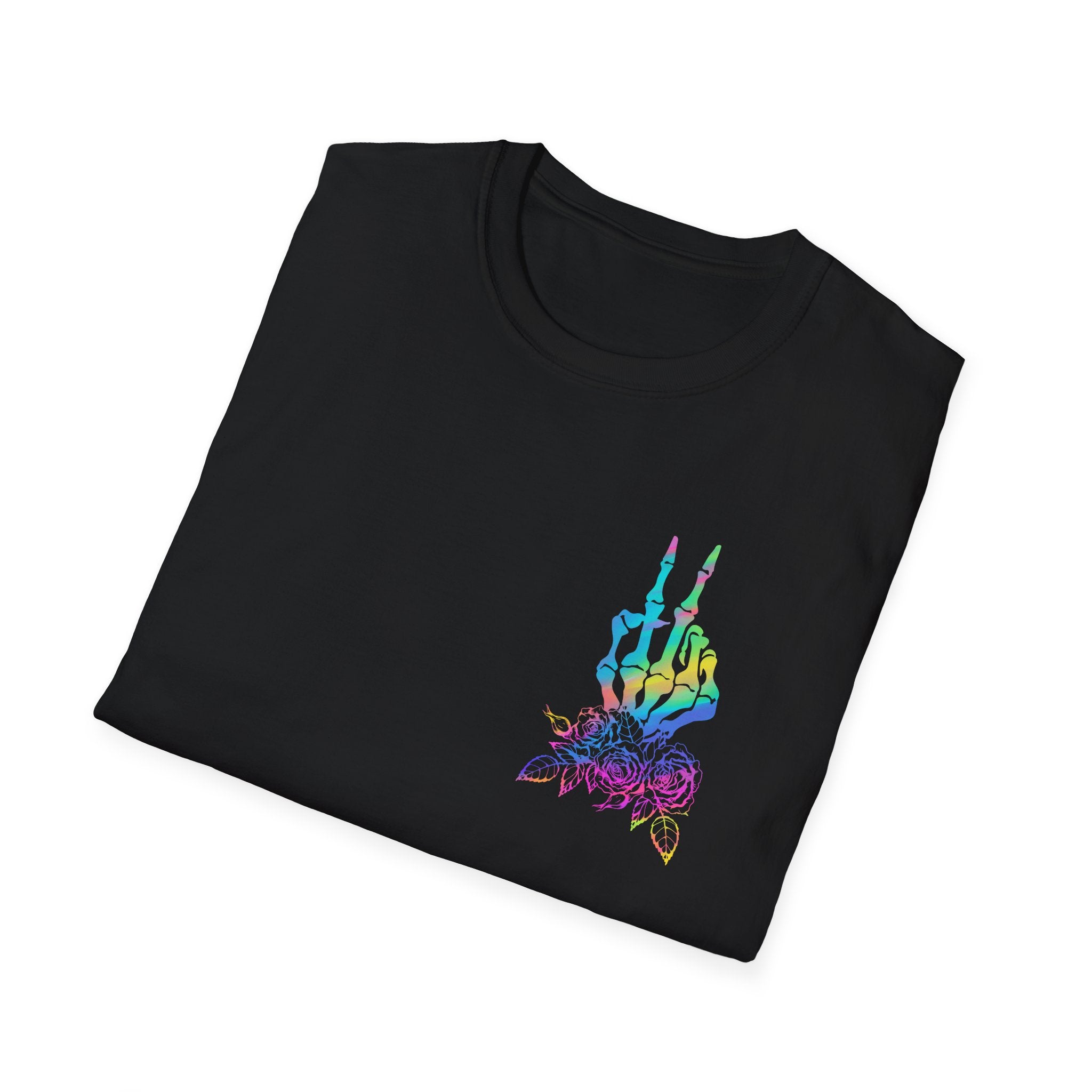 Double-sided Difficult and Talks Back T-Shirt — Colorful Skull Sailor Graphic Tee