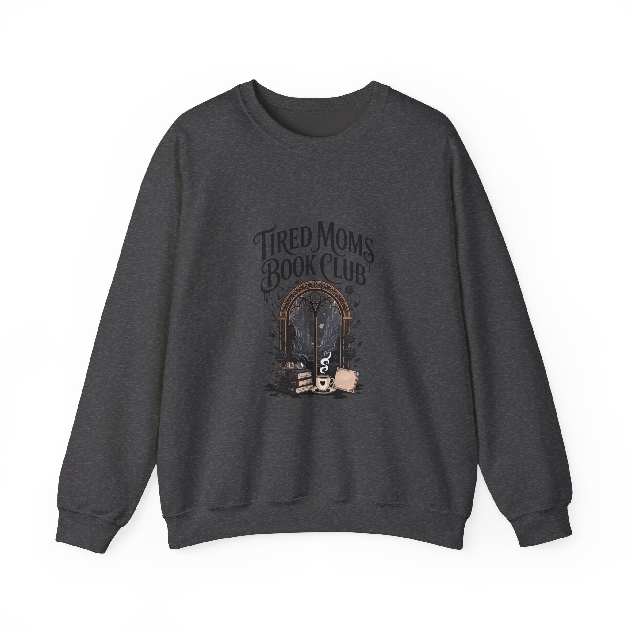 Tired Moms Book Club Sweatshirt — Cozy Reading Crewneck for Booklover Moms