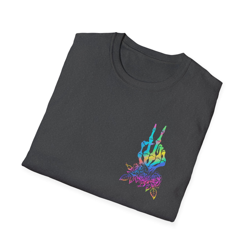 Double-sided Difficult and Talks Back T-Shirt — Colorful Skull Sailor Graphic Tee