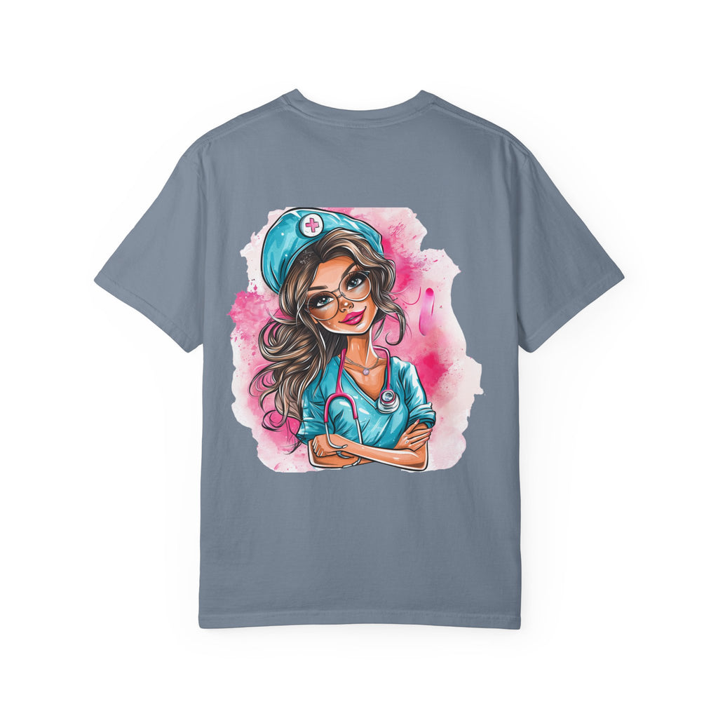 Nurse Life T-Shirt — Cute Female Nurse Watercolor Graphic Tee