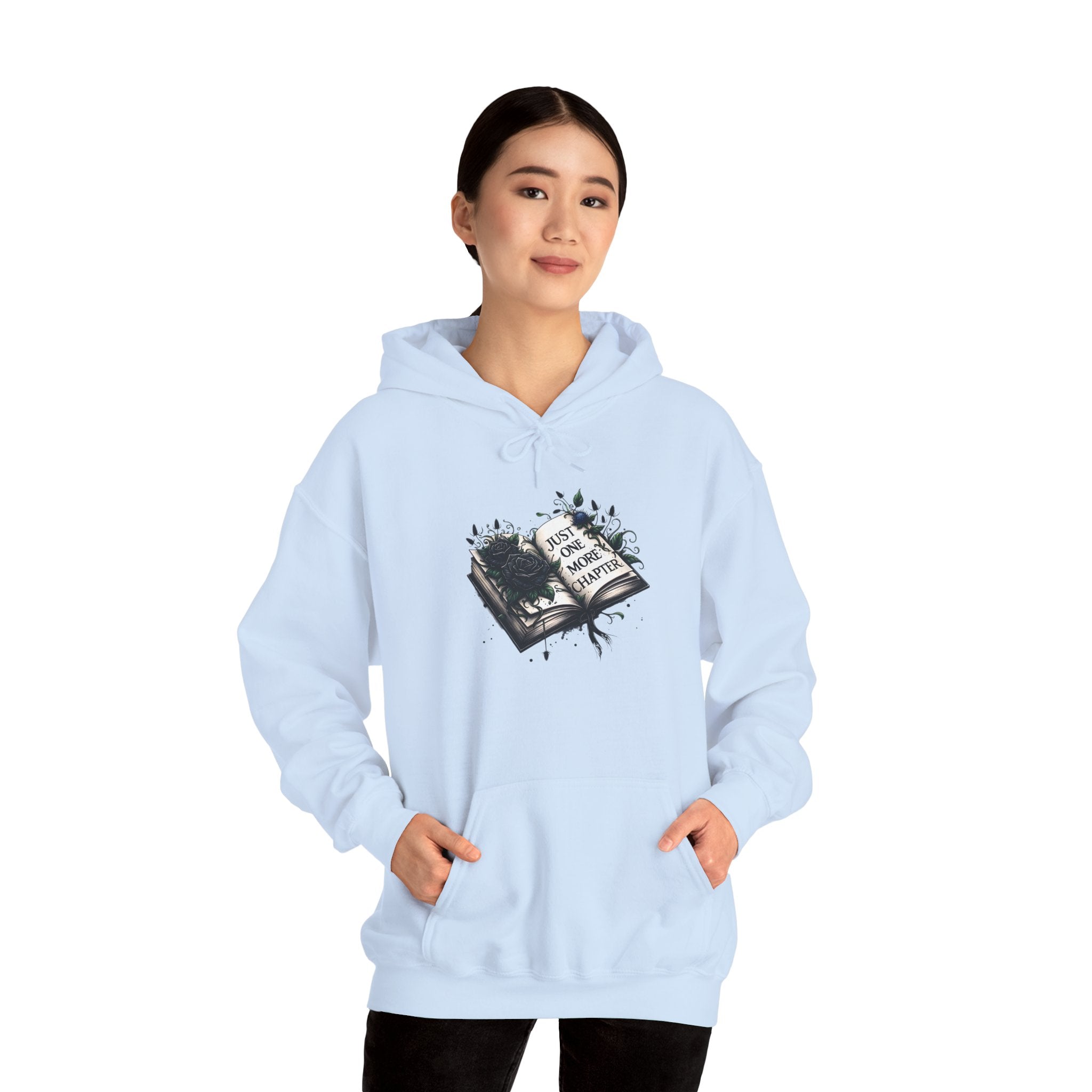 Hoodie — Open Book Illustration 'Read More Books' Cozy Literary Sweatshirt