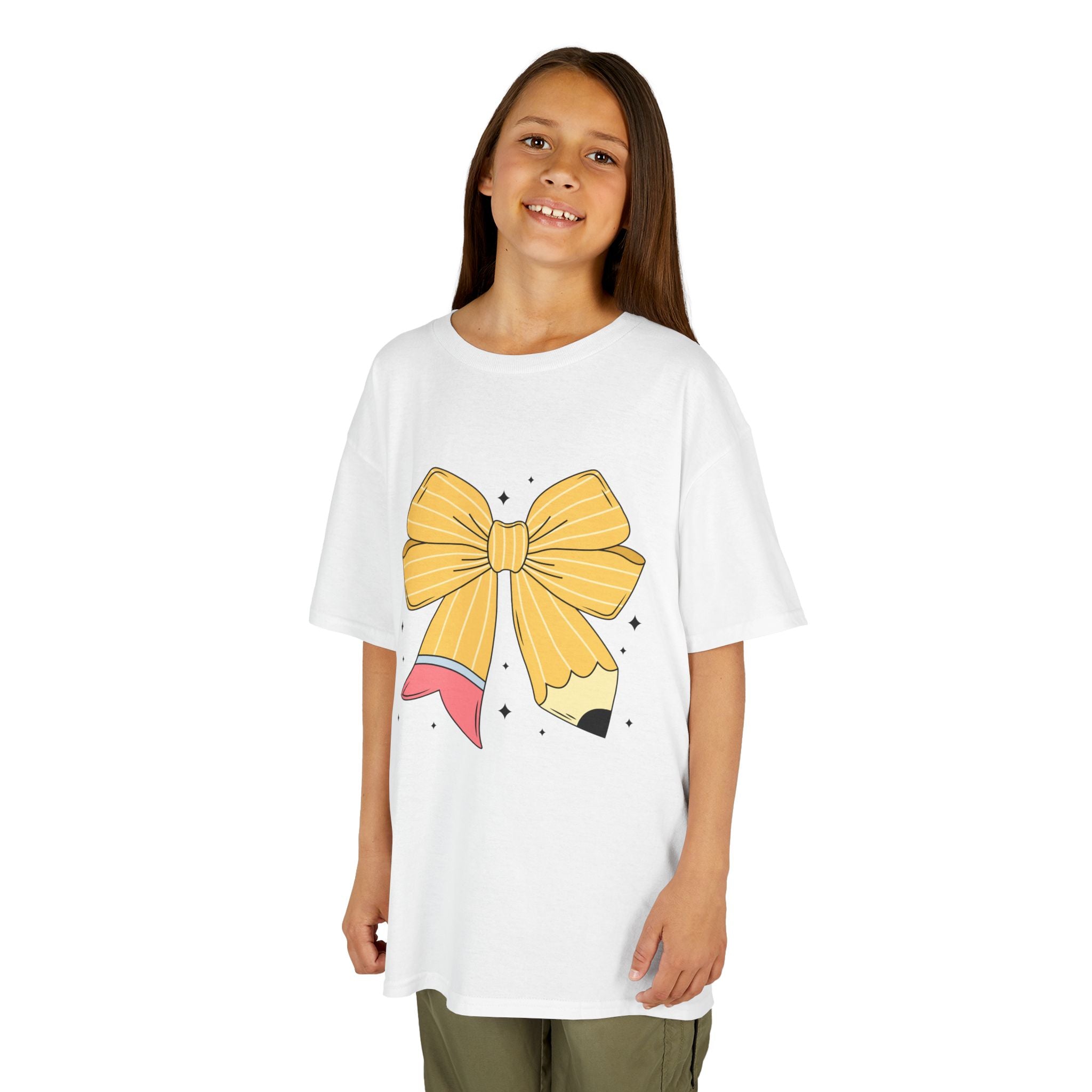 Kids Tee — Cute Yellow Bow Graphic Shirt