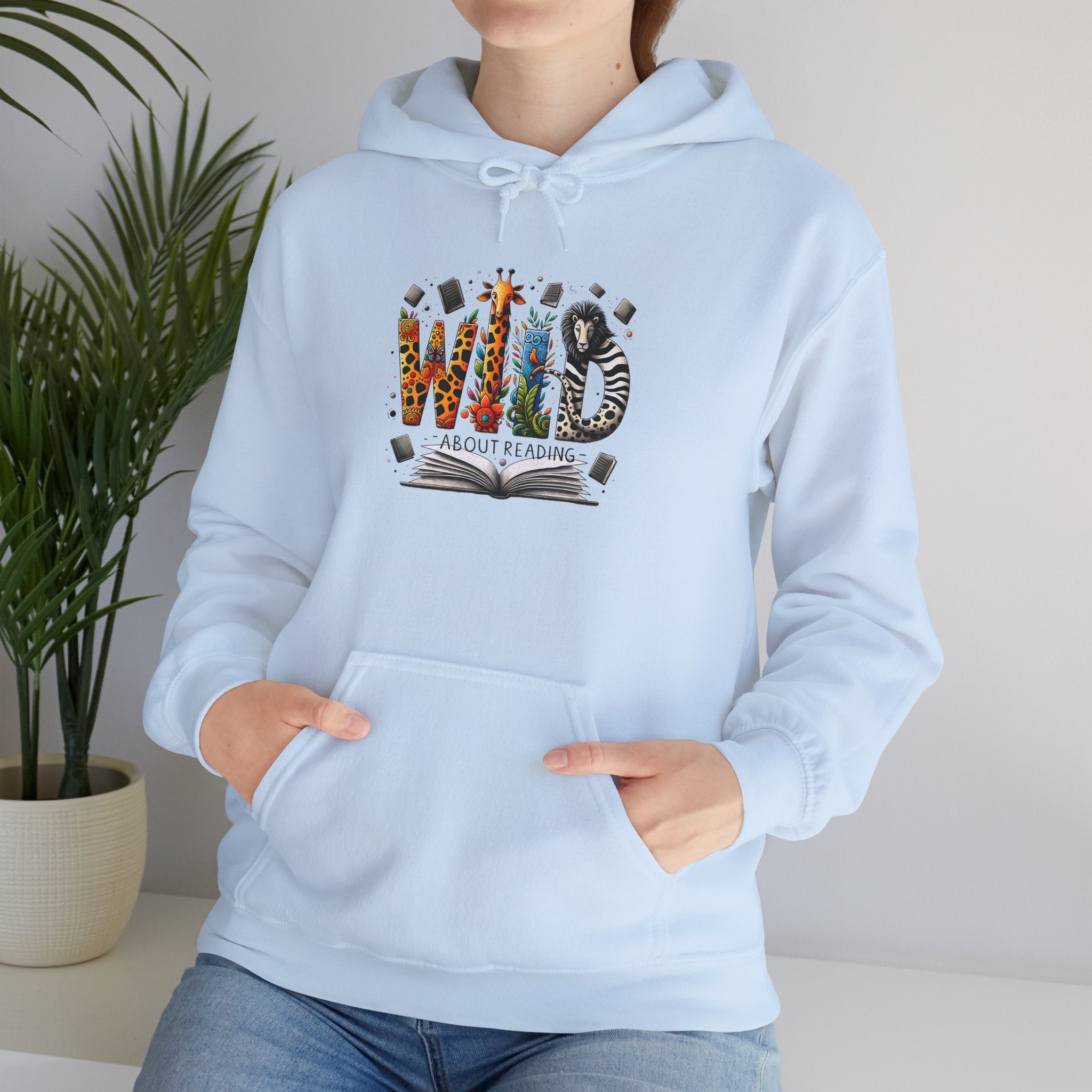 Wild At Heart Hoodie — Animal Safari Graphic Reading Design