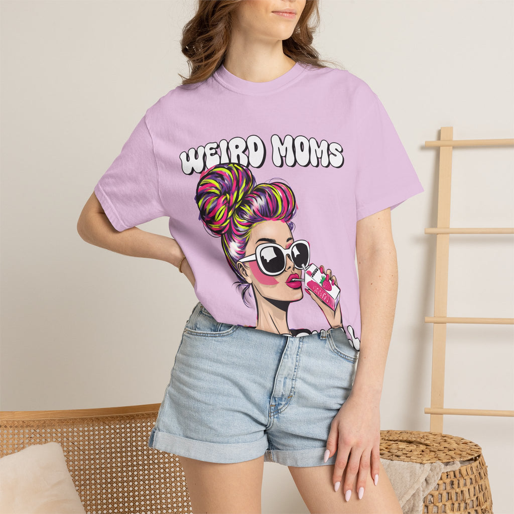Weird Moms Homeschool Graphic T-Shirt — Retro Pop Art Mom Tee