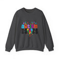 Autism Mom Crewneck Sweatshirt — Colorful Puzzle Heart Awareness Pullover