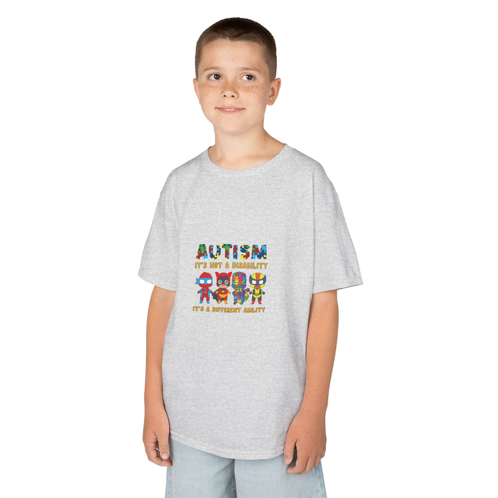 Autism It's Not A Disability Kids T-Shirt — Colorful Neurodiversity Awareness Tee