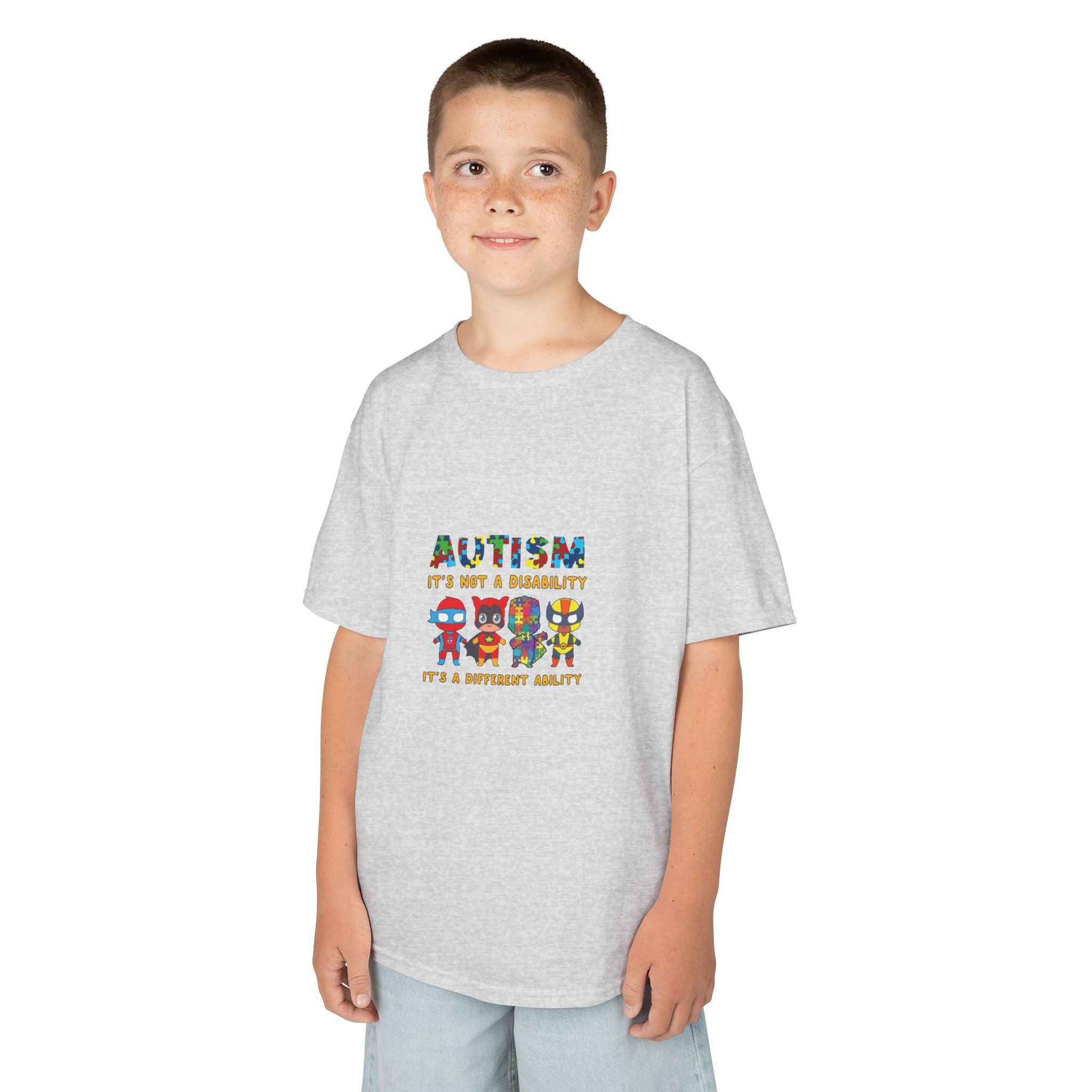 Autism It's Not A Disability Kids T-Shirt — Colorful Neurodiversity Awareness Tee