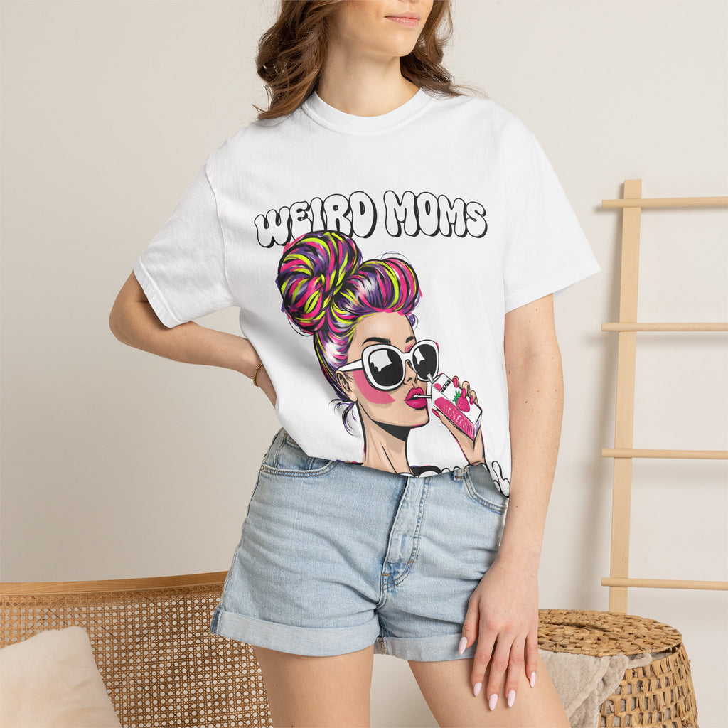 Weird Moms Homeschool Graphic T-Shirt — Retro Pop Art Mom Tee