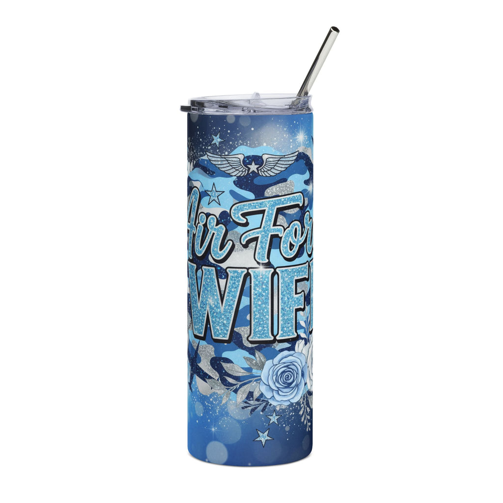 Air Force Wife 20oz Stainless Steel Tumbler — Military Spouse Travel Mug